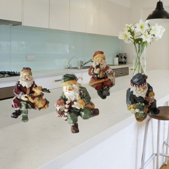 Holiday Treasures Collection Other - 👣4/$20. FOUR Hand Painted Santa figurines from the Holiday Treasures Collection